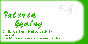 valeria gyalog business card