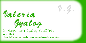 valeria gyalog business card